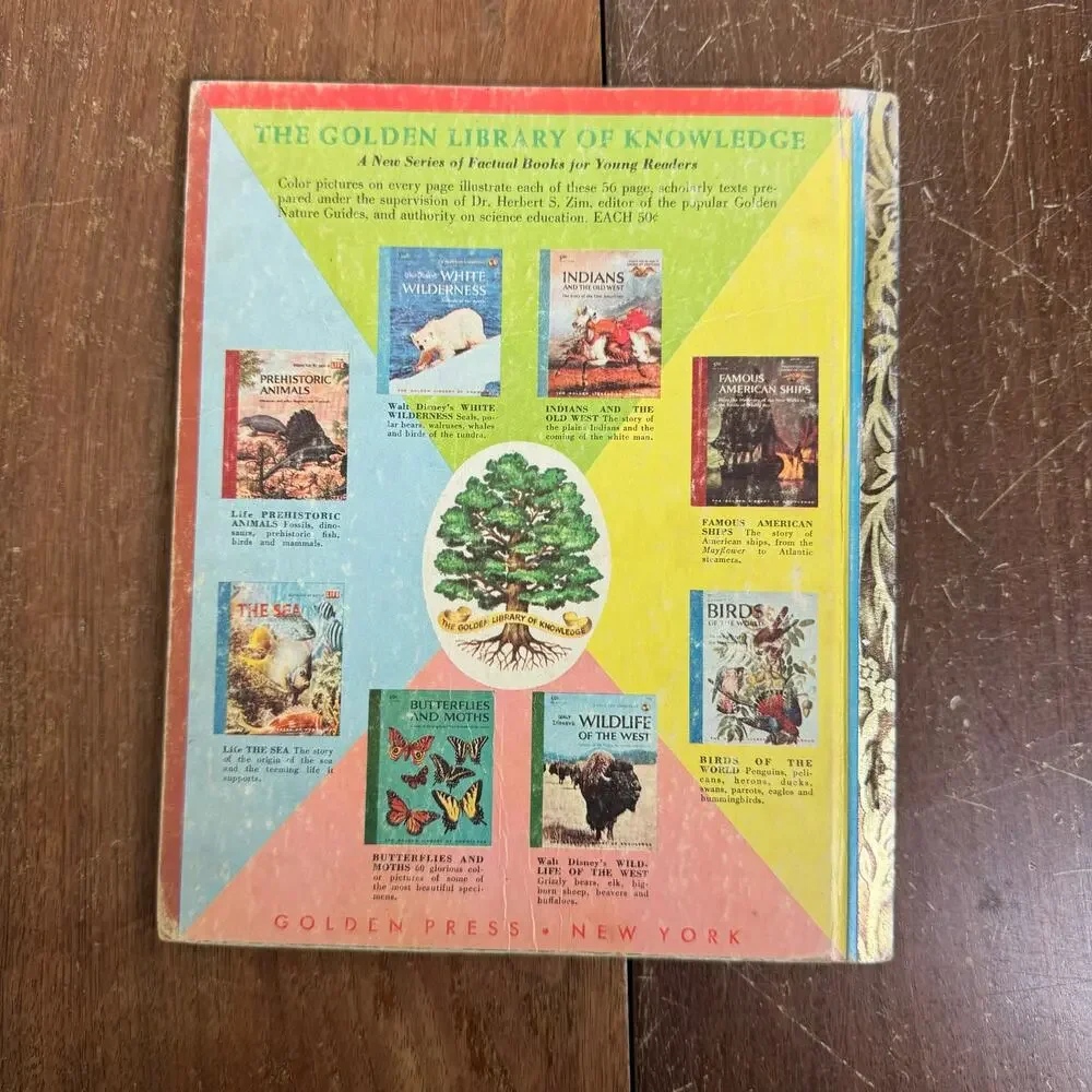 1950s Simon & Schuster Little Golden Activity Book Words Vintage Children's Book